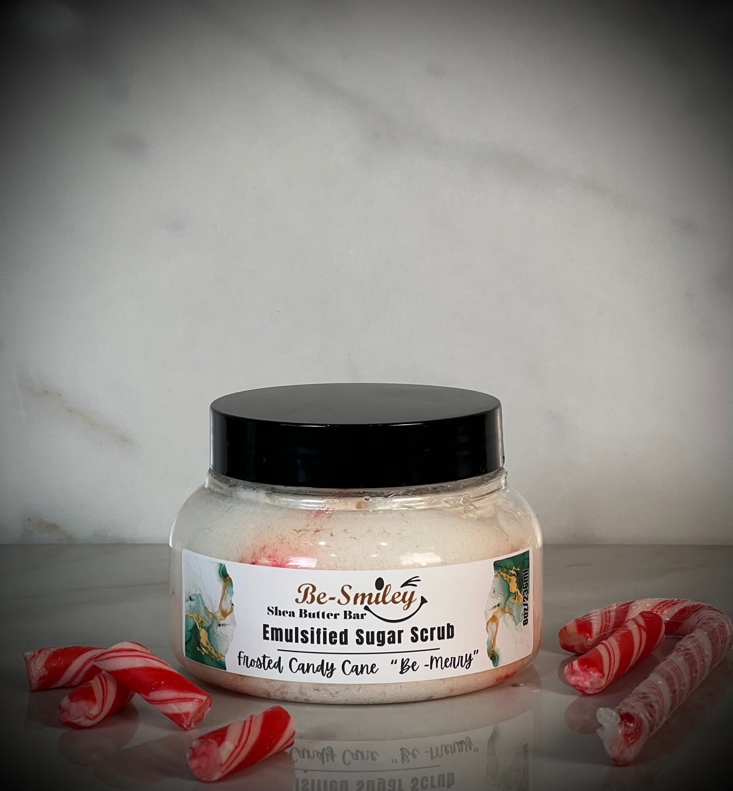 Frosted Candy Cane Emulsified Sugar Scrub